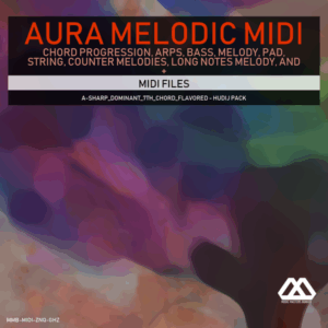 Aura - 4 Chords - 3 Notes-Chord - 16 Bars - A-sharp_Dominant_7th_Chord_Flavored - Hudij Pack