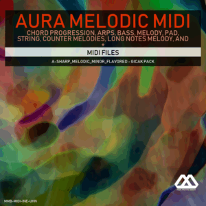 Aura - 4 Chords - 3 Notes-Chord - 16 Bars - A-sharp_Melodic_Minor_Flavored - Gicak Pack