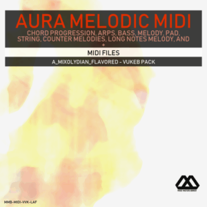 Aura - 4 Chords - 3 Notes-Chord - 16 Bars - A_Mixolydian_Flavored - Vukeb Pack