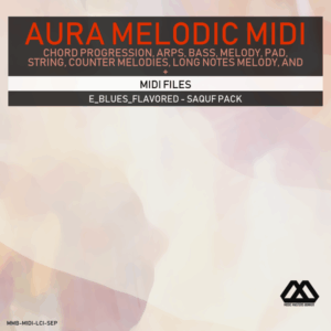 Aura - 4 Chords - 3 Notes-Chord - 16 Bars - E_Blues_Flavored - Saquf Pack
