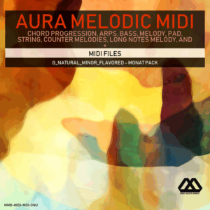 Aura - 4 Chords - 3 Notes-Chord - 16 Bars - G_Natural_Minor_Flavored - Monat Pack
