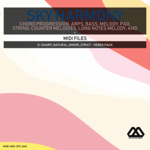 Sky Harmony - 4 Chords - 5 Notes-Chords - 16 Bars - Strict - D-sharp_Natural_Minor_Strict - Vebek Pack