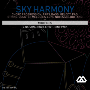 Sky Harmony - 4 Chords - 5 Notes-Chords - 16 Bars - Strict - D_Natural_Minor_Strict - Minif Pack