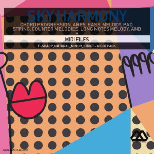 Sky Harmony - 4 Chords - 5 Notes-Chords - 16 Bars - Strict - F-sharp_Natural_Minor_Strict - Nigot Pack
