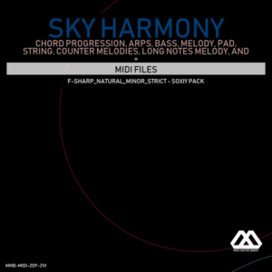 Sky Harmony - 4 Chords - 5 Notes-Chords - 16 Bars - Strict - F-sharp_Natural_Minor_Strict - Soxiy Pack