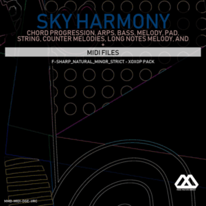 Sky Harmony - 4 Chords - 5 Notes-Chords - 16 Bars - Strict - F-sharp_Natural_Minor_Strict - Xoxop Pack