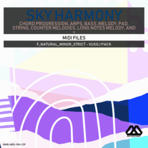 Sky Harmony - 4 Chords - 5 Notes-Chords - 16 Bars - Strict - F_Natural_Minor_Strict - Vusoj Pack