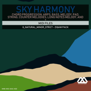 Sky Harmony - 4 Chords - 5 Notes-Chords - 16 Bars - Strict - G_Natural_Minor_Strict - Ziqaw Pack
